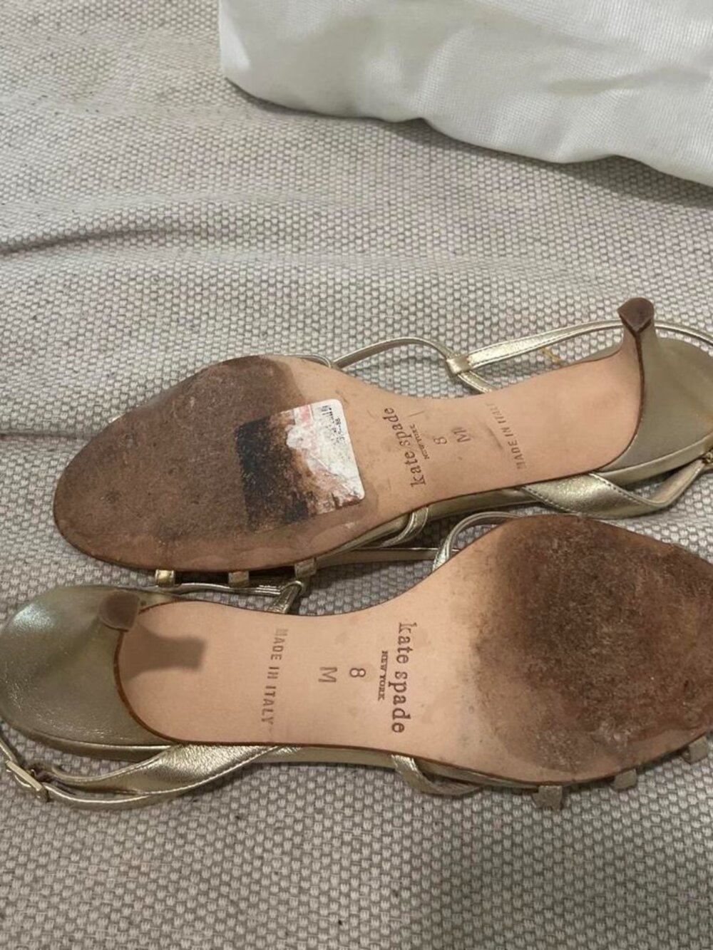 VINTAGE KATE SPEED GOLD HEELS - Picture 4 of 4